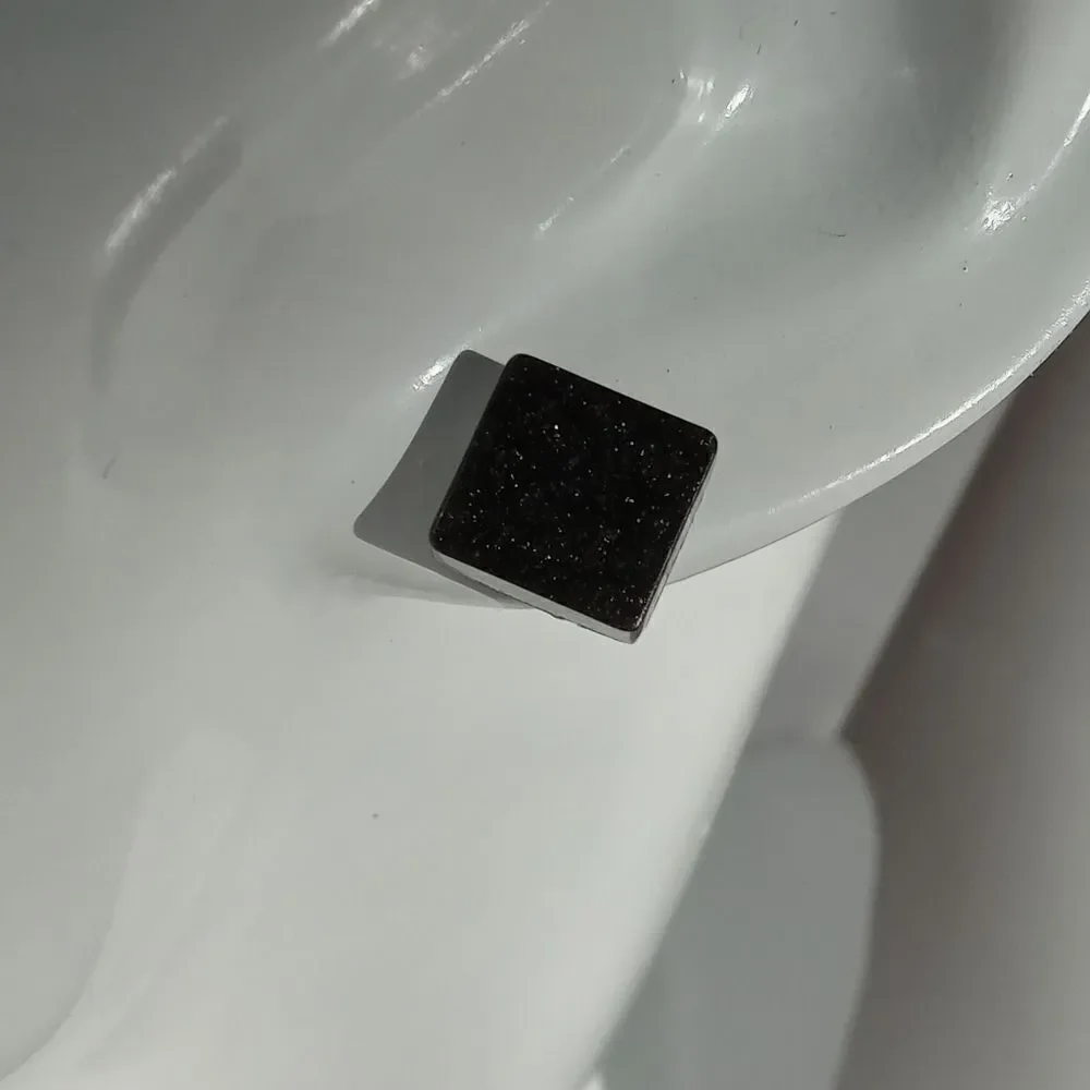 5/$25 Black square resin stud earrings